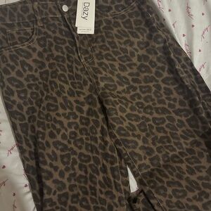SHEIN Leopard Print Skinny Jeans